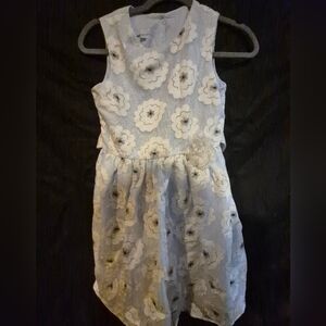 Floral White Kids Dress